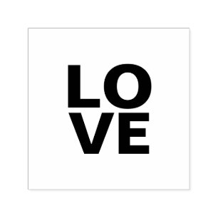 Trendy Slate Grey Background Love Wedding Self-inking Stamp