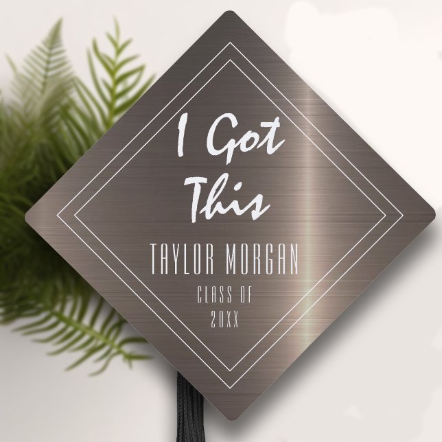 Trendy, Sleek "I Got This" Graduation Cap Topper (Creator Uploaded)