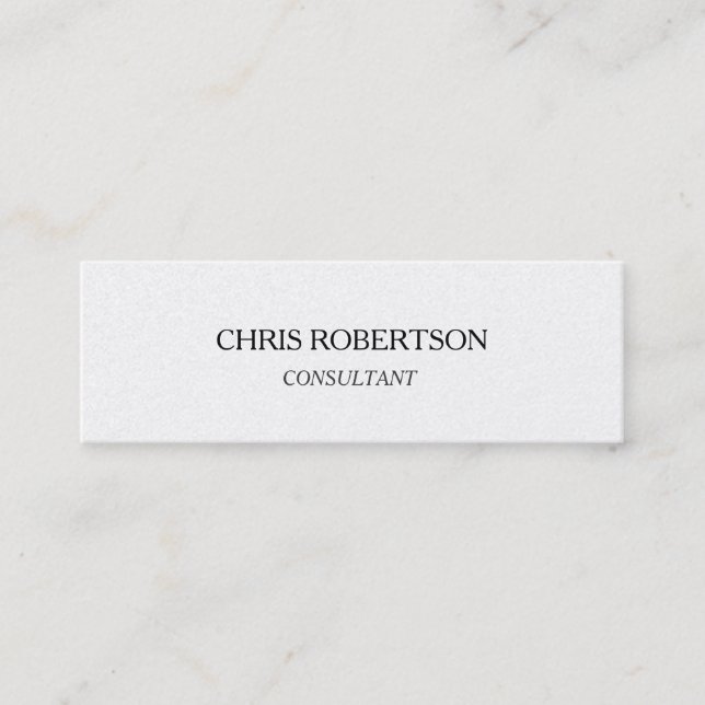 Trendy Slim Skinny Two Sided Business Card (Front)