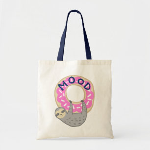 Trendy Sloth & Iced Doughnut Tote Bag