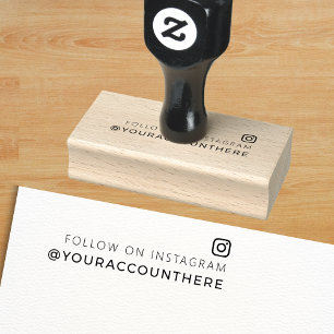 Trendy Social Media Business Professional Rubber Stamp