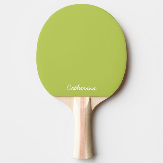 Trendy Soft Chartreuse Custom Ping Pong Paddle (Front)