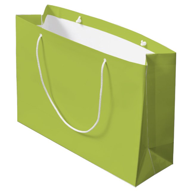 Trendy Soft Chartreuse Large Gift Bag (Back Angled)