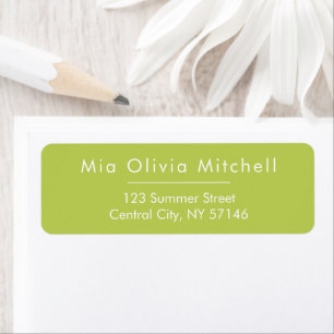Trendy Soft Chartreuse Minimal Address Labels