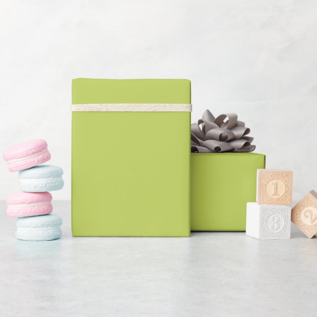 Trendy Soft Chartreuse Wrapping Paper Roll (Baby Shower)