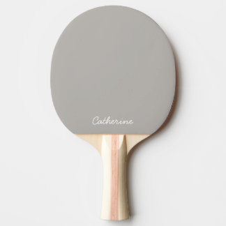 Trendy Soft Gray-Beige Custom Ping Pong Paddle