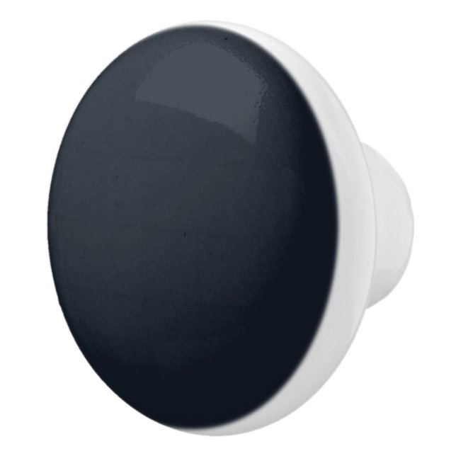 trendy solid, plain deep navy  ceramic knob (Right)