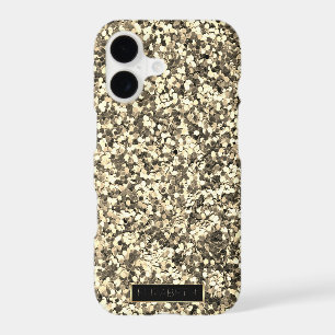 Trendy Sparkling Gold Glitter, Frame- Personalized
