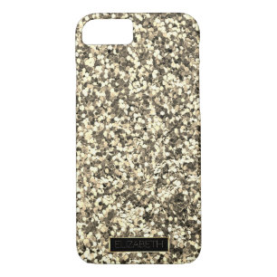 Trendy Sparkling Gold Glitter, Frame- Personalized Case-Mate iPhone Case