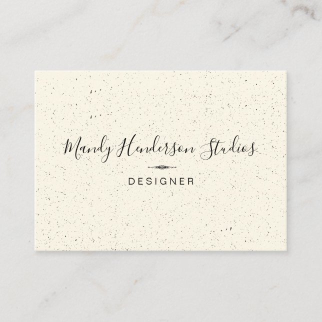 Trendy Speckled and Lux Business Card (Front)