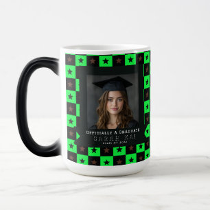 Trendy Square Print Graduation Keepsake Magic Mug