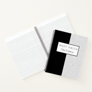Trendy Stained Glass Black White Notebook