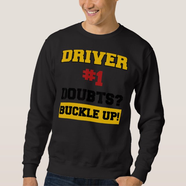 Trendy Statement Racer Driving Racing Car  Driver Sweatshirt (Front)