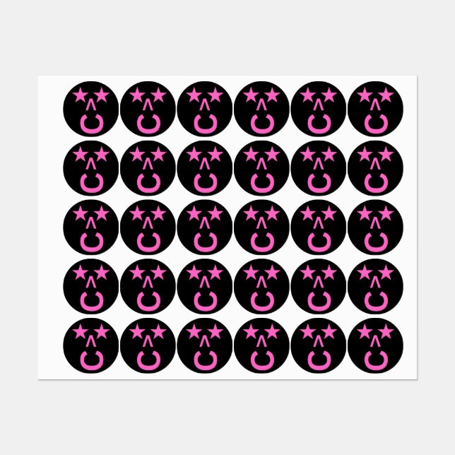 Trendy Stickers in Black (Sheet)