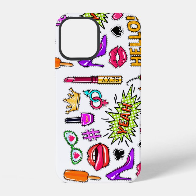 "Trendy stickers       iPhone Case (Back)