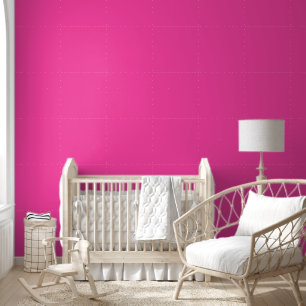 Trendy Strawberry Pink Solid Colour Elegant Wallpaper