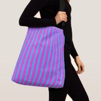 Trendy strip bag in pink and blue