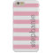 Trendy Striped Pattern with name - Pastel Pink