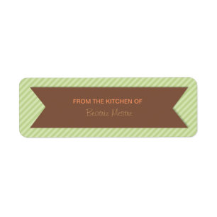 Trendy Stripes Personalized Kitchen Labels