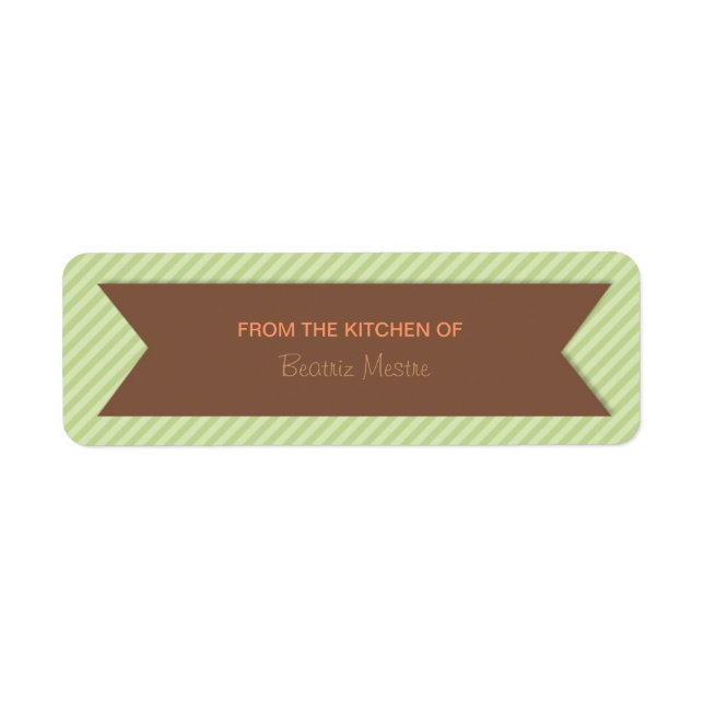 Trendy Stripes Personalized Kitchen Labels (Front)