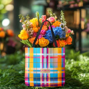 Trendy Stunning Multi-Colour Plaid Summer Wexford Tote Bag