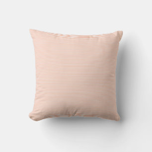 Trendy Stylish Apricot Colour Stripes Template Throw Pillow