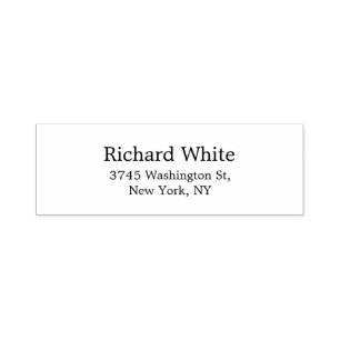 Trendy Stylish Black & White Plain Elegant Modern Self-inking Stamp