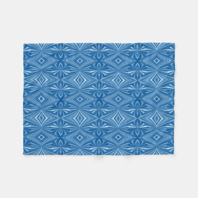 Trendy Stylish Blue Pattern Fleece Blanket (Front (Horizontal))