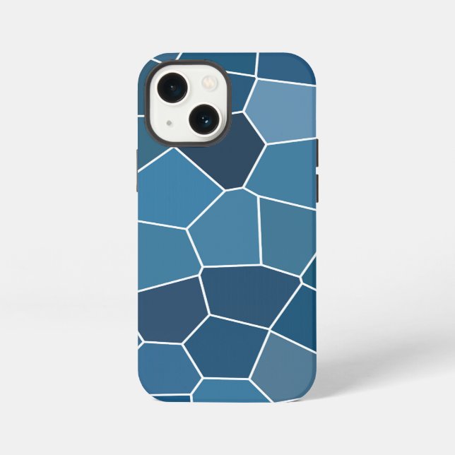 Trendy Stylish Blue Pattern iPhone Case (Back)