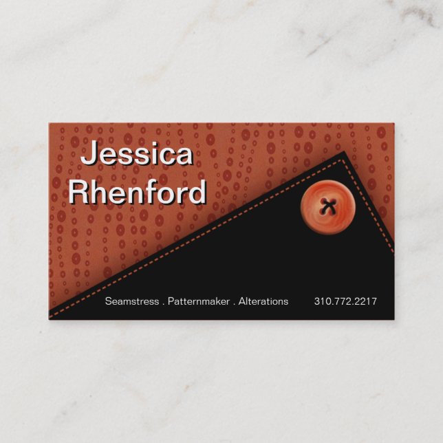 Trendy Stylish Button Up Business Card template (Front)