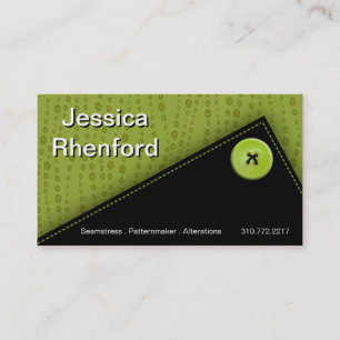 Trendy Stylish Button Up Business Card template