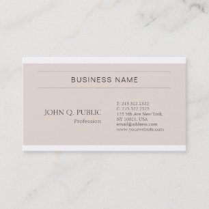Trendy Stylish Colors Modern Clean Chic Design Business Card