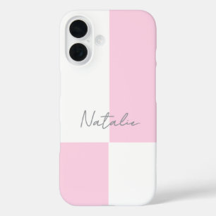 Trendy Stylish Colour Block Chic Personalized iPhone 16 Case