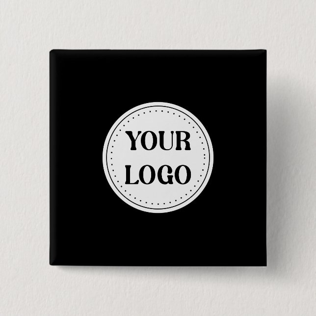 Trendy stylish & elegant branded 2 inch square button (Front)