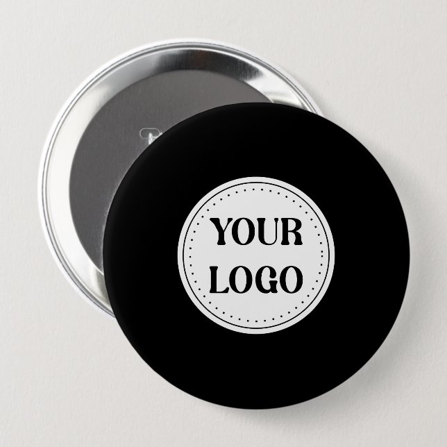 Trendy stylish & elegant branded 4 inch round button (Front & Back)