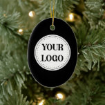 Trendy stylish & elegant branded ceramic ornament<br><div class="desc">This design is accessible to all. Feel free to customize the logo, images, text, and colours according to your preferences. Thank you very much.</div>