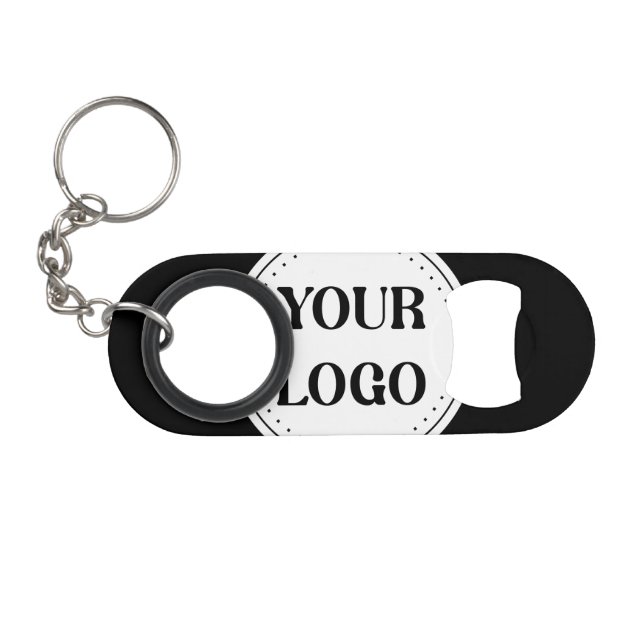 Trendy stylish & elegant branded keychain bottle opener (Front (Horizontal))