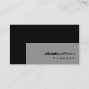 Trendy Stylish Grey Black Business Card