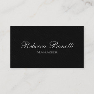Trendy Stylish Grey Black Manager Business Card
