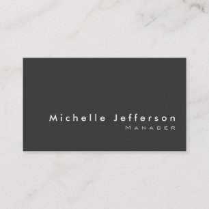 Trendy Stylish Grey Chic Business Card
