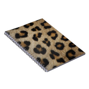 Trendy stylish leopard fur animal print pattern notebook