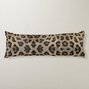 Trendy stylish leopard fur print animal pattern body pillow