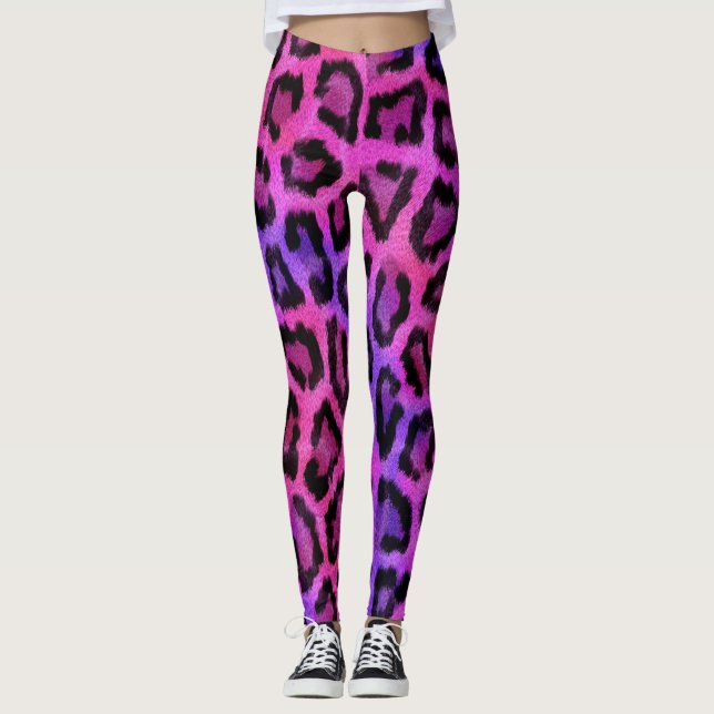 Trendy Stylish Leopard Pattern Leggings (Front)