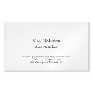 Trendy Stylish Minimalist Plain Simple Magnetic Business Card