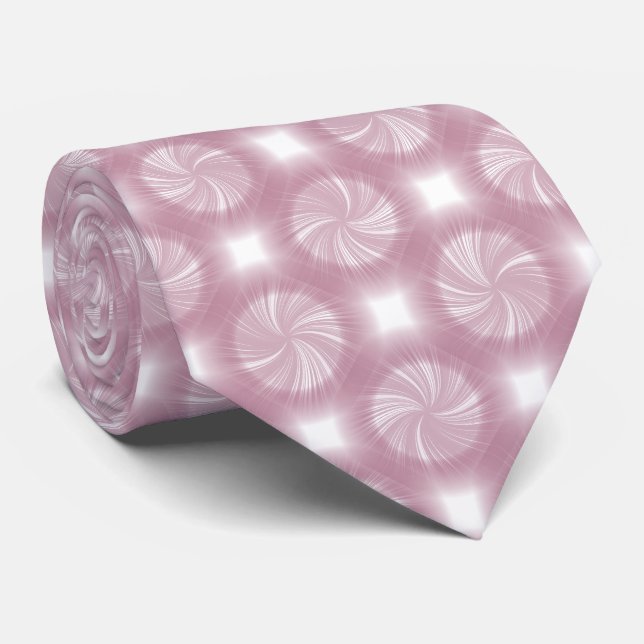 Trendy Stylish Pale Rose Pink Radiant Twirl Style Tie (Rolled)