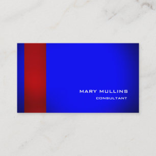Trendy Stylish Red Blue Modern Elegant Business Card
