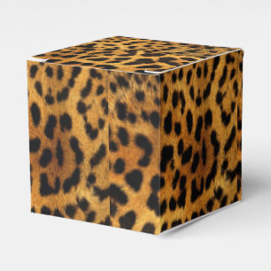 trendy stylish safari animal print leopard pattern favor box