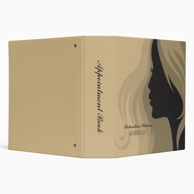 Trendy stylish salon spa appointment book binder (Background)