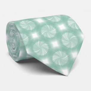 Trendy Stylish Teal Pale Green Radiant Twirl Style Tie