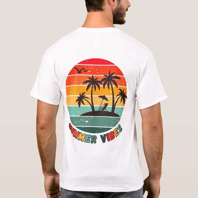 trendy "summer vibes" t-shirt (Back)